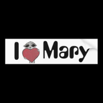 I Herz-Mary-alien autoaufkleber