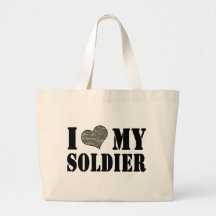 I Herz mein Soldat Leinentaschen