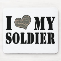 I Herz mein Soldat Mousepads