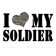 I Herz mein Soldat Postkarte