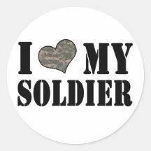 I Herz meine Soldat-Aufkleber