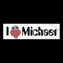 I Herz-Michael-alien autoaufkleber
