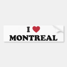 I Herz Montreal Kanada Autosticker