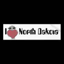 I Herz-North- Dakotaalien autoaufkleber