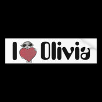 I Herz-Olivia-alien autoaufkleber