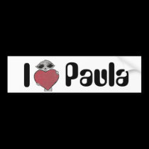 I Herz-Paula-alien autoaufkleber