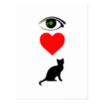 I Herz Pussy_Cat Postkarte