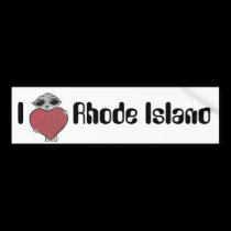 I Herz-Rhode Island alien autoaufkleber