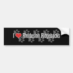 I (Herz) Rhodesian Ridgebacks Autoaufkleber