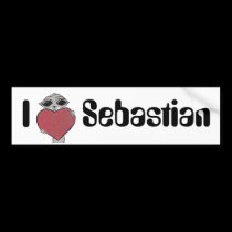 I Herz-Sebastian-alien autoaufkleber