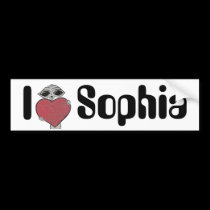 I Herz Sophia alien autoaufkleber
