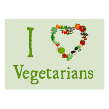 I Herz-Vegetarier Visitenkarten