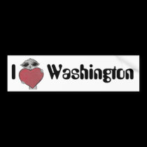 I Herz-Washington-alien autoaufkleber