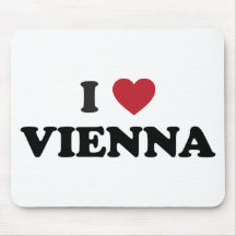 I Herz Wien Österreich Mousepads