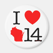 I Herz Wisconsin 14 Magnete