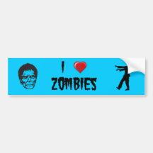 I Herz-Zombies Auto Aufkleber