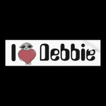 I Herzdebbie-alien autoaufkleber