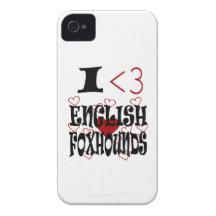 I Herzenglische Foxhounds iPhone 4 Etuis