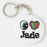 I Jade des Herz-(Liebe) Schlüsselanhänger