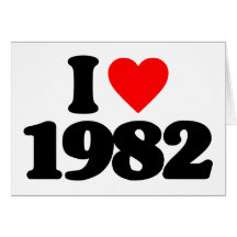 I LIEBE 1982 KARTE