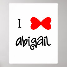 I Liebe Abigail Posterdrucke