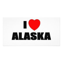 I Liebe Alaska Foto Karten Vorlage