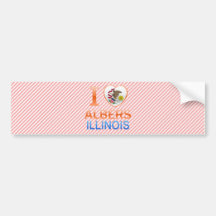 I Liebe Albers, IL Auto Sticker