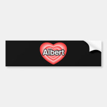 I Liebe Albert. Liebe I Sie Albert. Herz Autoaufkleber
