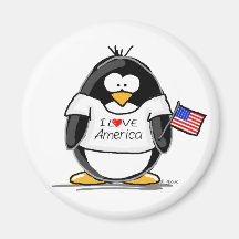I Liebe-AmerikaPenguin Magnete