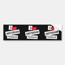 I Liebe Amsterdam Holland Autosticker