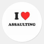 I Liebe-Angreifen Runder Sticker