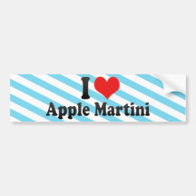 I Liebe Apple Martini Autoaufkleber