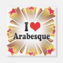 I Liebe-Arabeske Kühlschrankmagnete