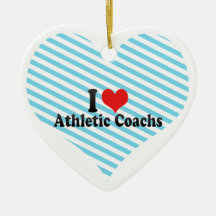 I Liebe athletisches Coachs Ornamente