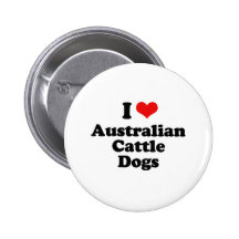 I Liebe-australische Viehhunde Anstecknadel