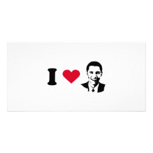 I Liebe-Barack Obama T-Shirt Individuelle Foto Karte