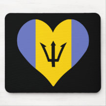 I Liebe-Barbados-Herz Mousepads