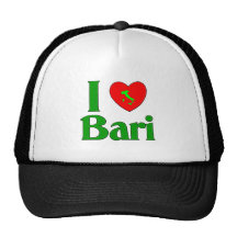 I Liebe Bari Italien Retromützen