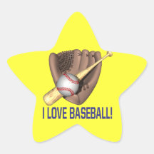 I Liebe-Baseball Aufkleber