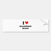 I Liebe Beachwood Strand Autoaufkleber