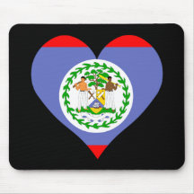 I Liebe-Belize-Herz Mousepads