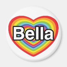 I Liebe Bella: Regenbogenherz Magnets
