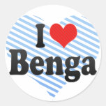 I Liebe Benga Runder Sticker
