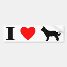 I Liebe Berger Picards Stoßaufkleber Auto Sticker