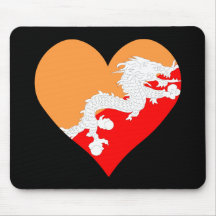 I Liebe-Bhutan-Herz Mauspad