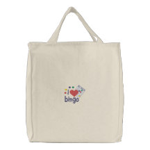 I Liebe-Bingo gestickte Taschen-Tasche