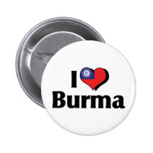 I Liebe-Birma-Flagge Button