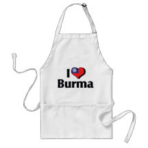 I Liebe-Birma-Flagge Schürzen