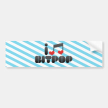 I Liebe Bitpop Autoaufkleber