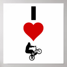 I Liebe BMX (vertikal) Plakatdruck